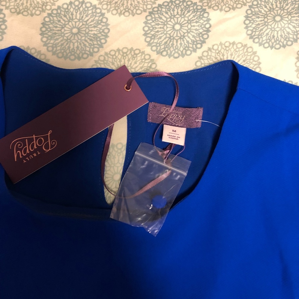 Truly Poppy Cold Shoulder Blouse